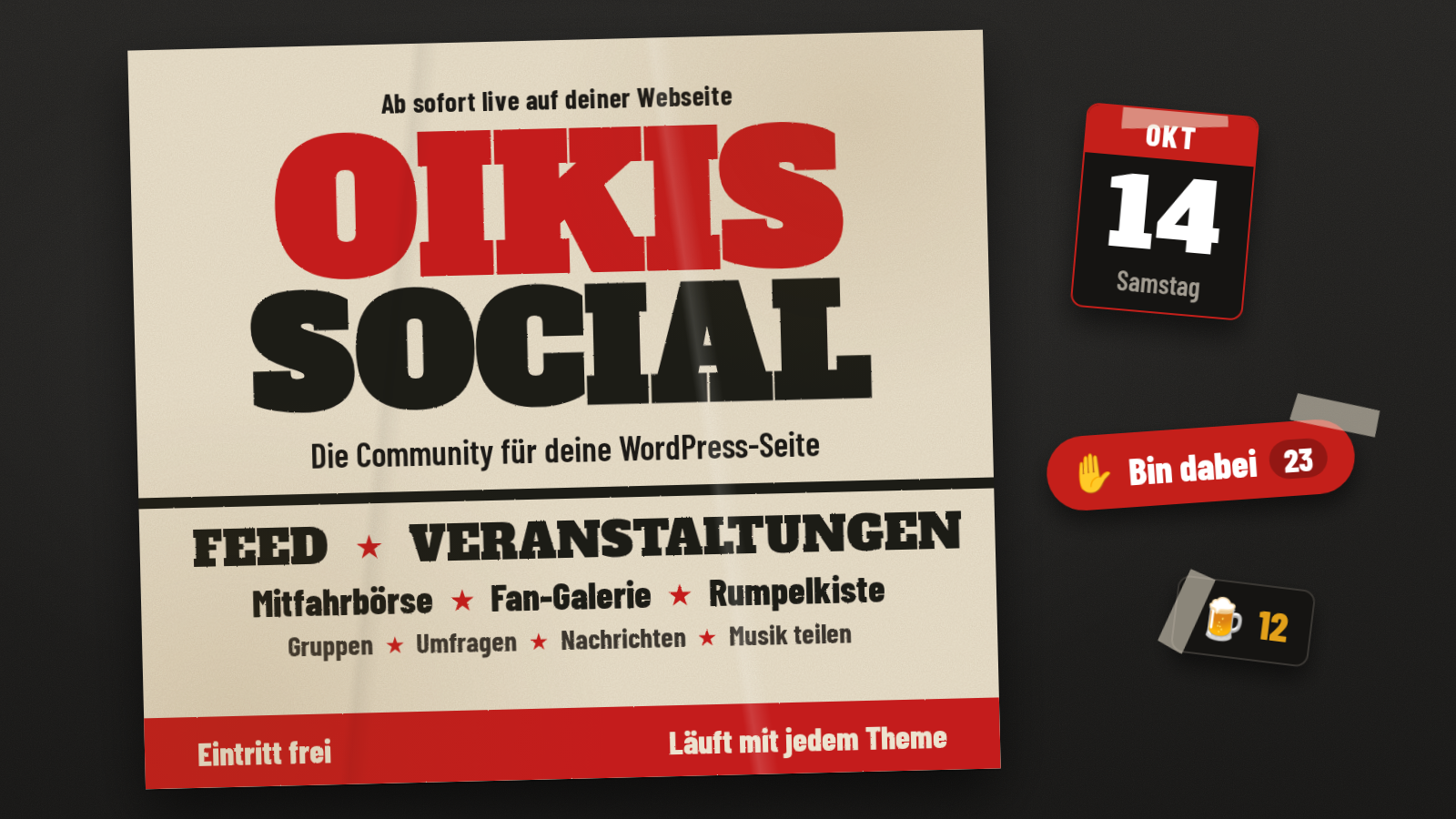OIKIS Social – die Community für deine WordPress-Seite Media
